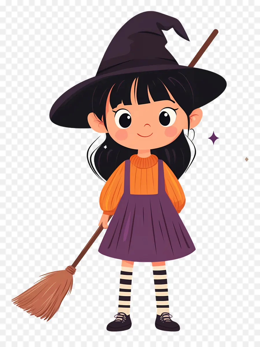 Linda Bruja De Halloween，Bruja Púrpura PNG