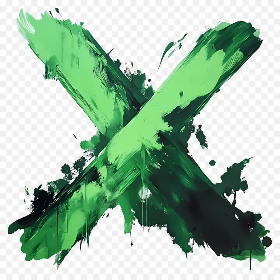 Verde X，Pintar PNG