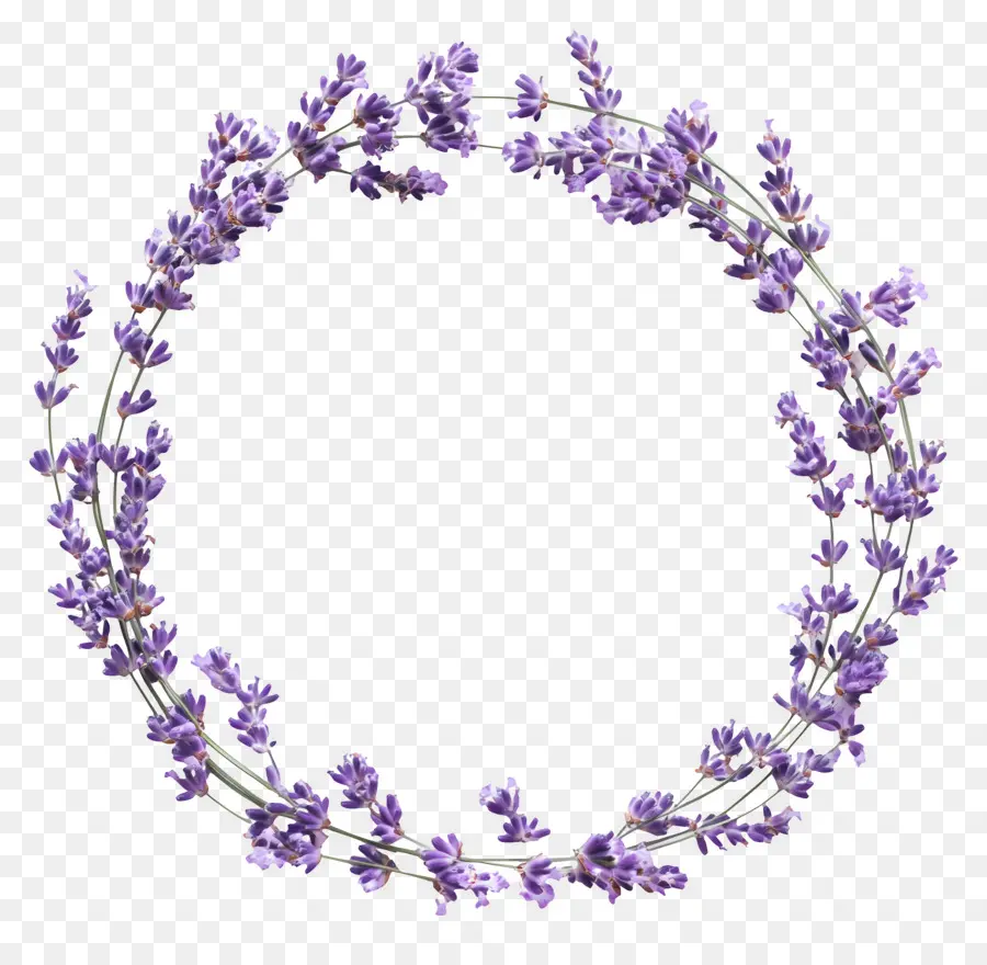 Marco Circular，Corona De Lavanda PNG