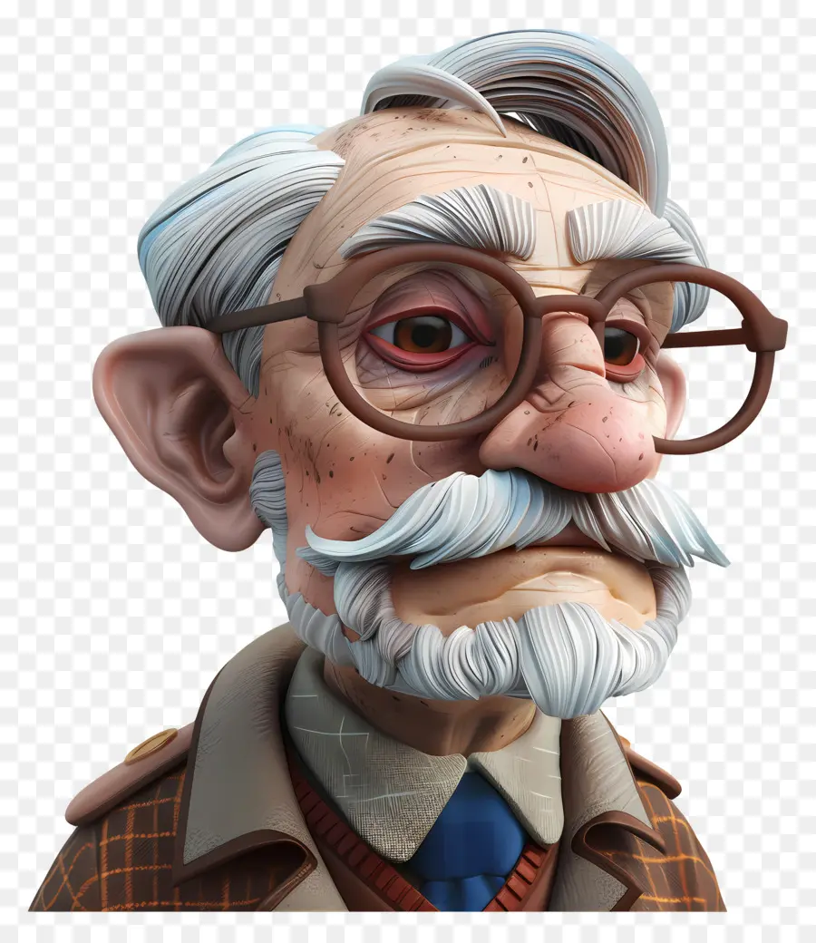 Avatar De Anciano 3d，Viejo PNG