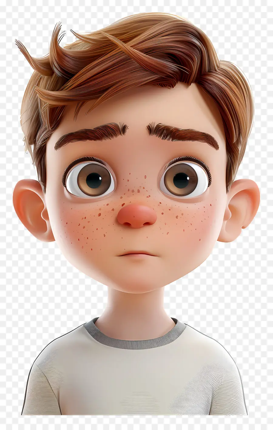 Avatar De Niño 3d，Niño Con Pecas PNG