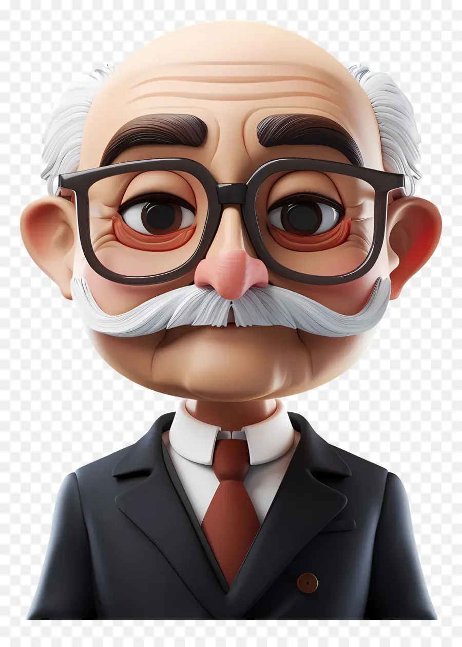 Avatar De Anciano 3d，Anciano Con Gafas PNG