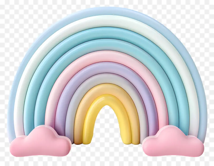 Arcoiris Pastel，Nubes PNG