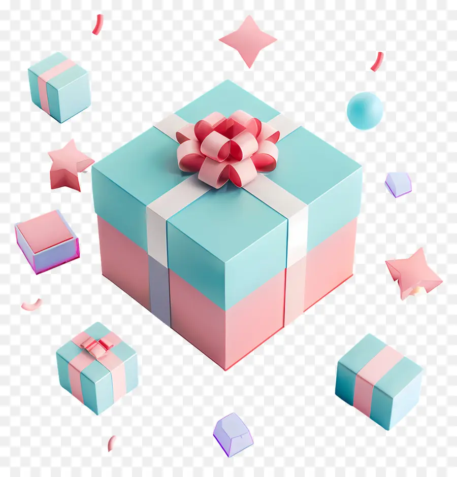 Caja Creativa 3d，Caja De Regalo PNG