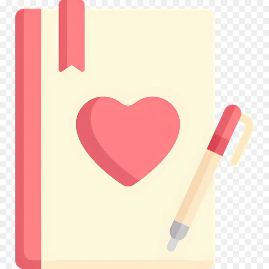 Computadora Portátil，Cuaderno Con Corazón PNG