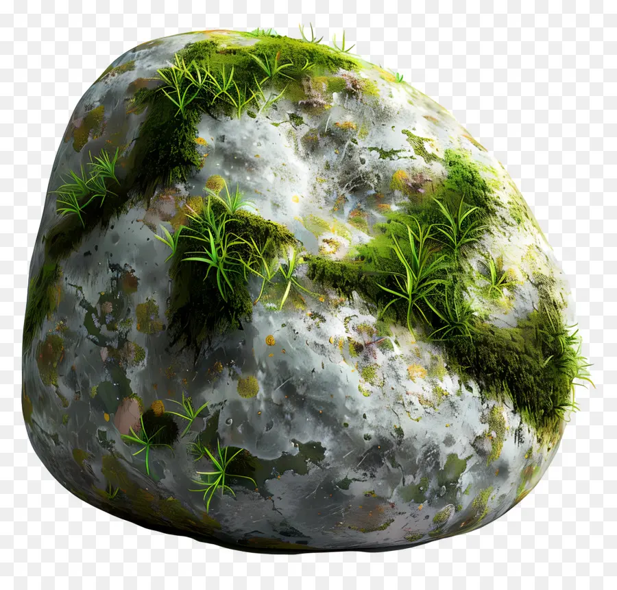 Piedra Cubierta De Musgo，Roca PNG