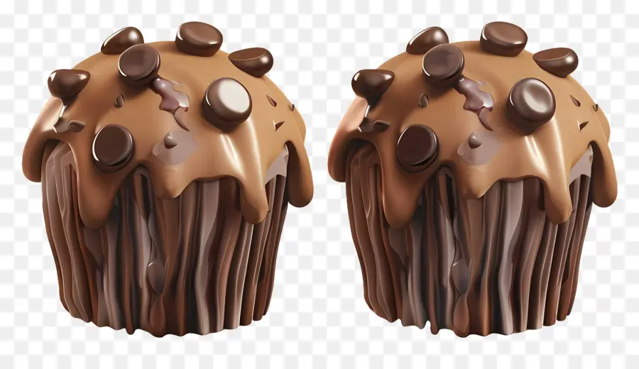 Muffins De Chocolate，Chispas De Chocolate PNG