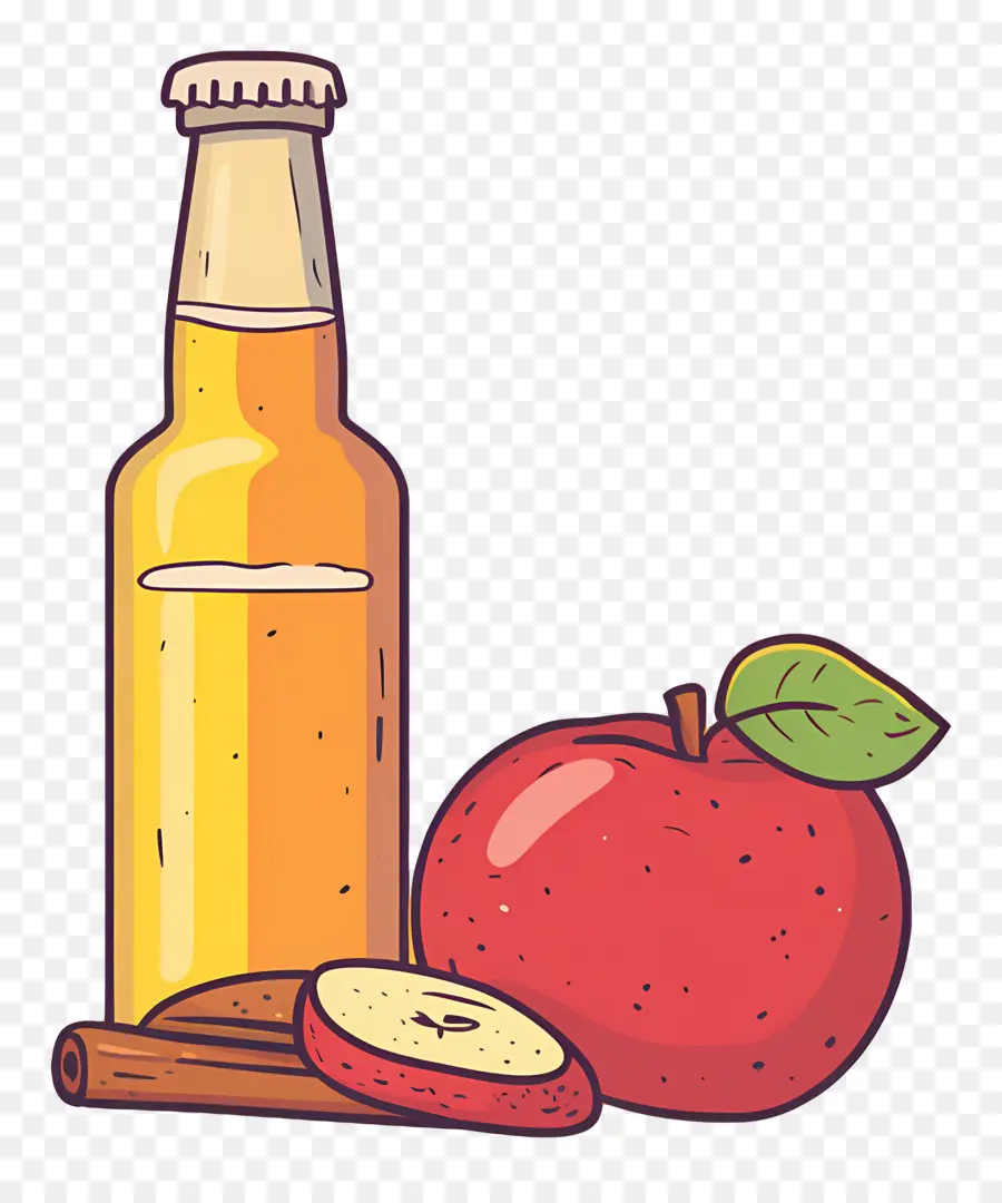 Sidra De Manzana，Manzana Y Jugo PNG