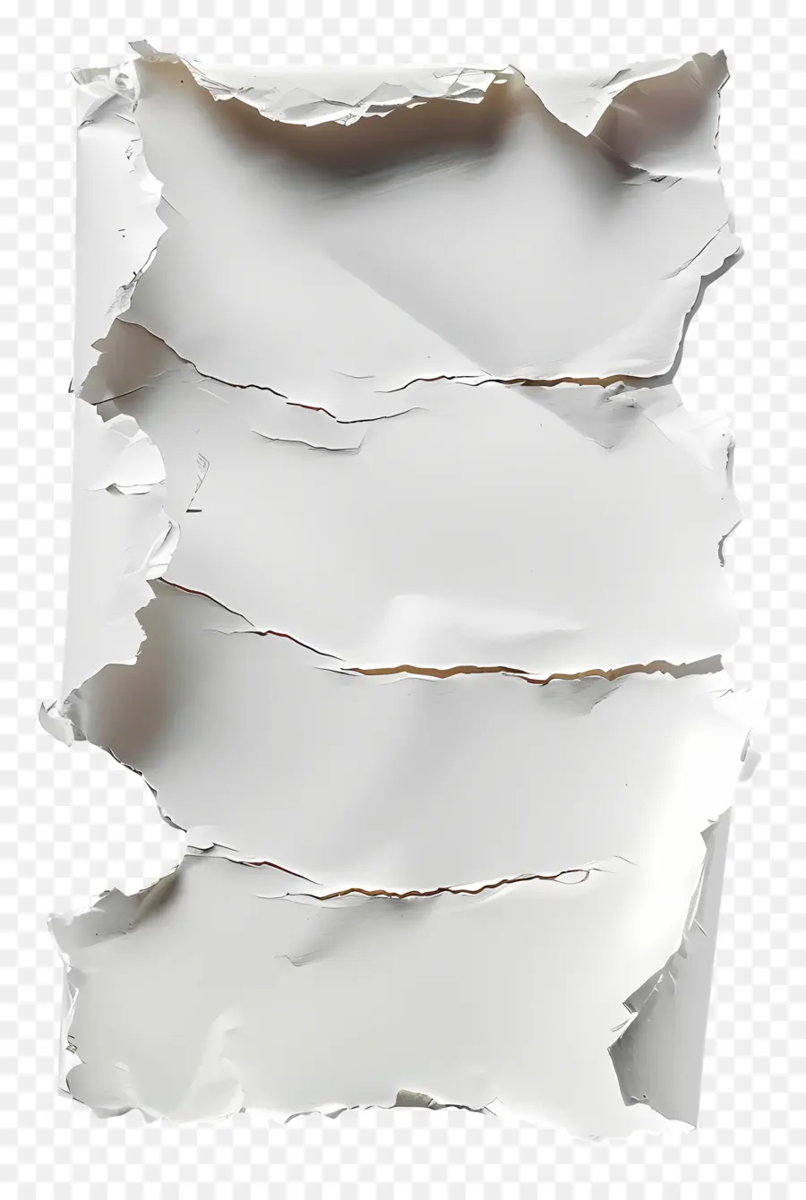 Papel Rasgado Blanco，Papel Agrietado PNG