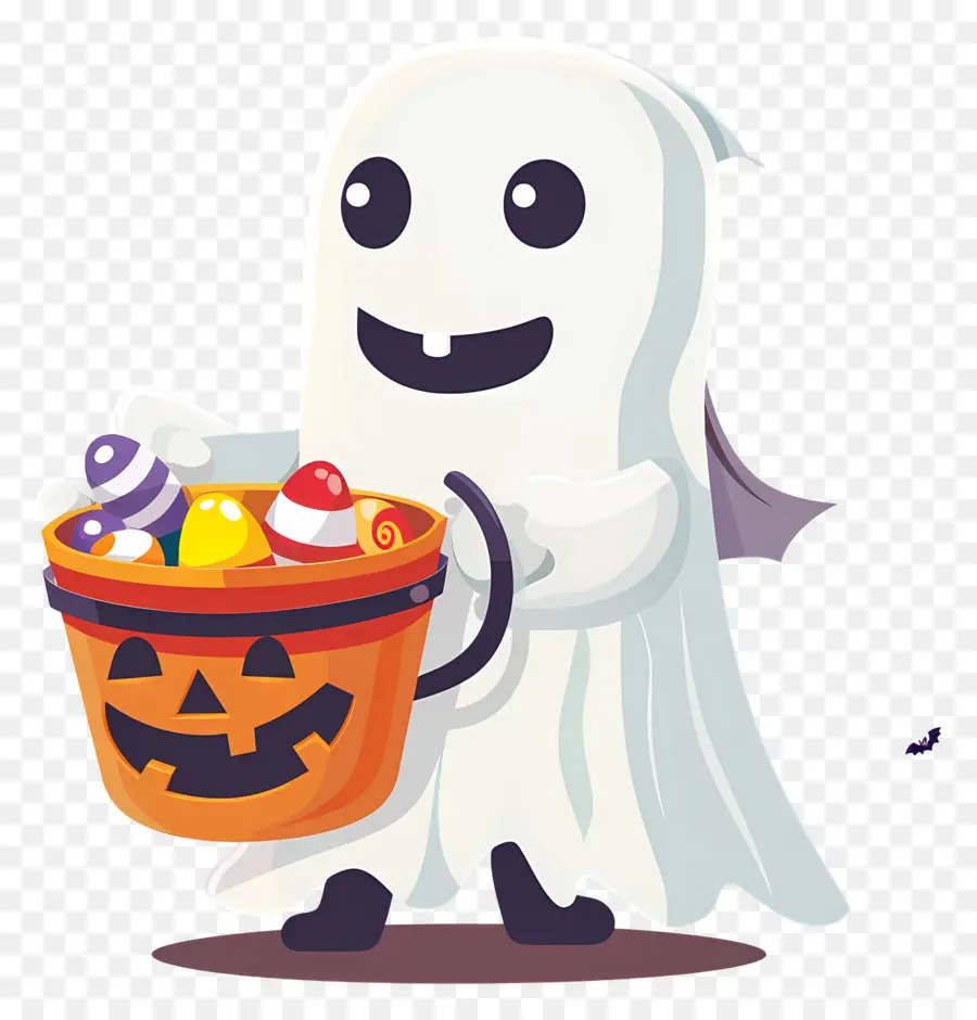 Fantasma De Halloween，Fantasma Con Caramelo PNG