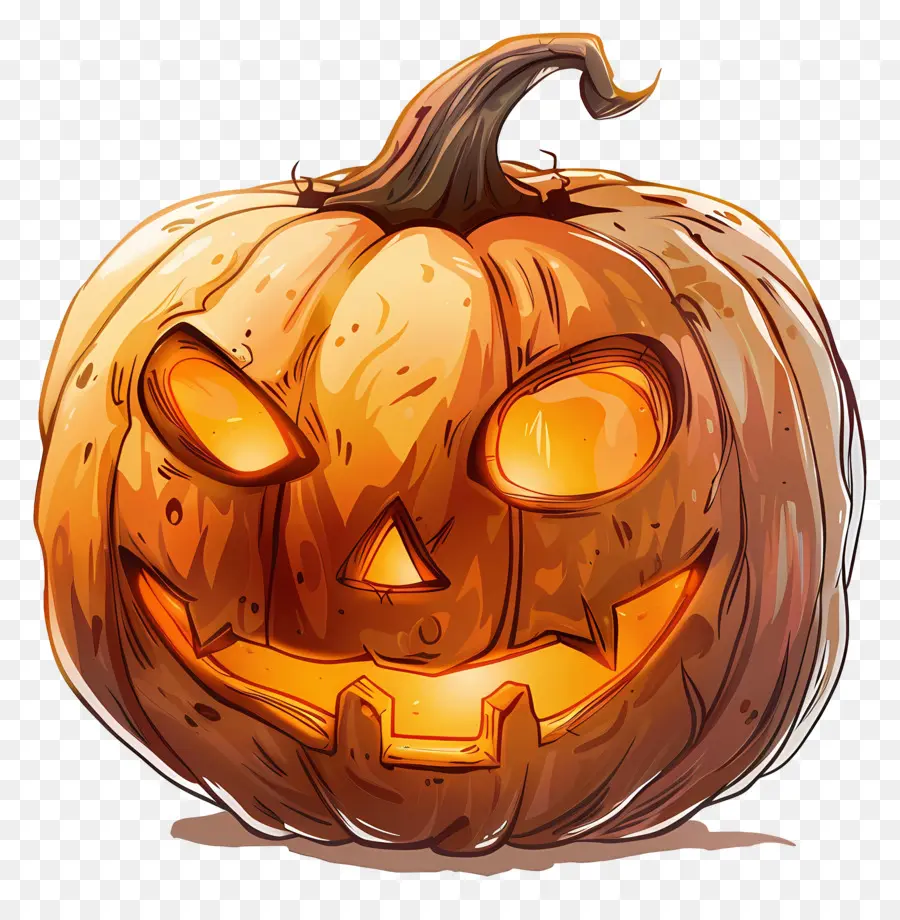 Calabaza De Halloween Animada，Jack O' Lanterns PNG