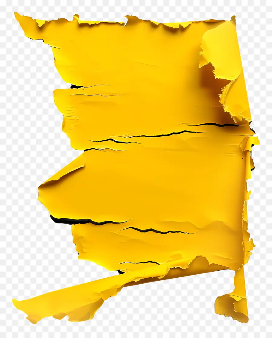 Papel Rasgado Amarillo，Rasgado PNG