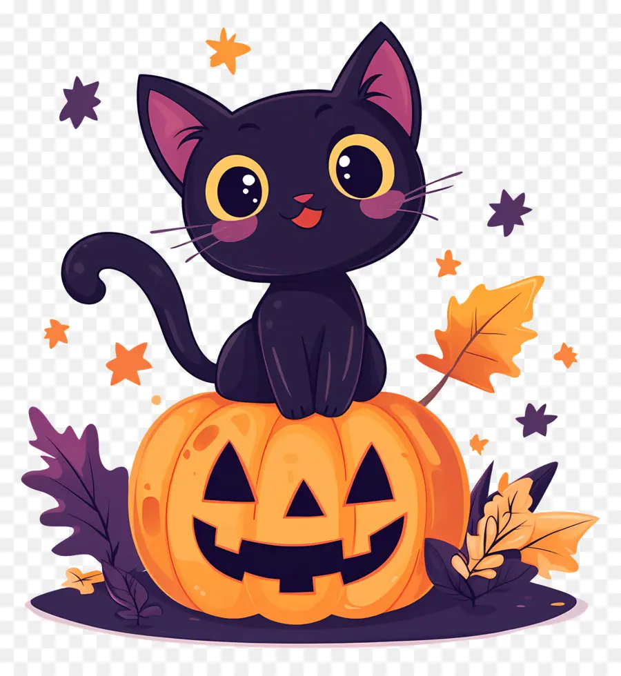 Gato Negro De Halloween，Gato Negro PNG