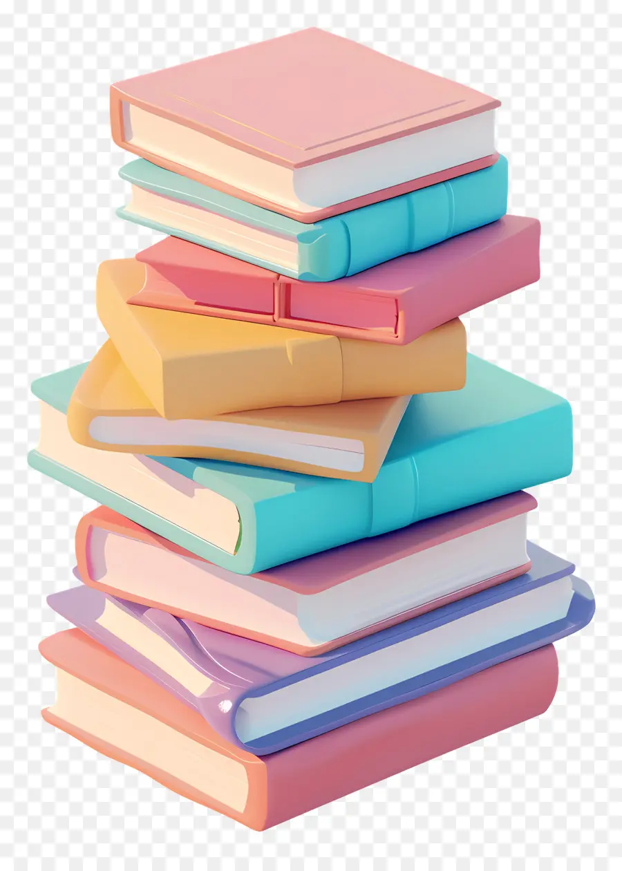 Pila De Libros 3d，Pila De Libros PNG