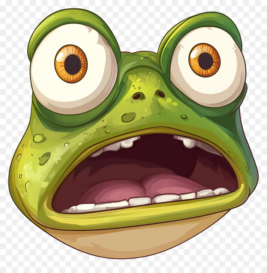 Emoji De Rana，Rana Enojada PNG