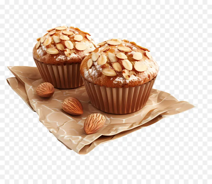 Muffins De Almendras，Magdalenas PNG