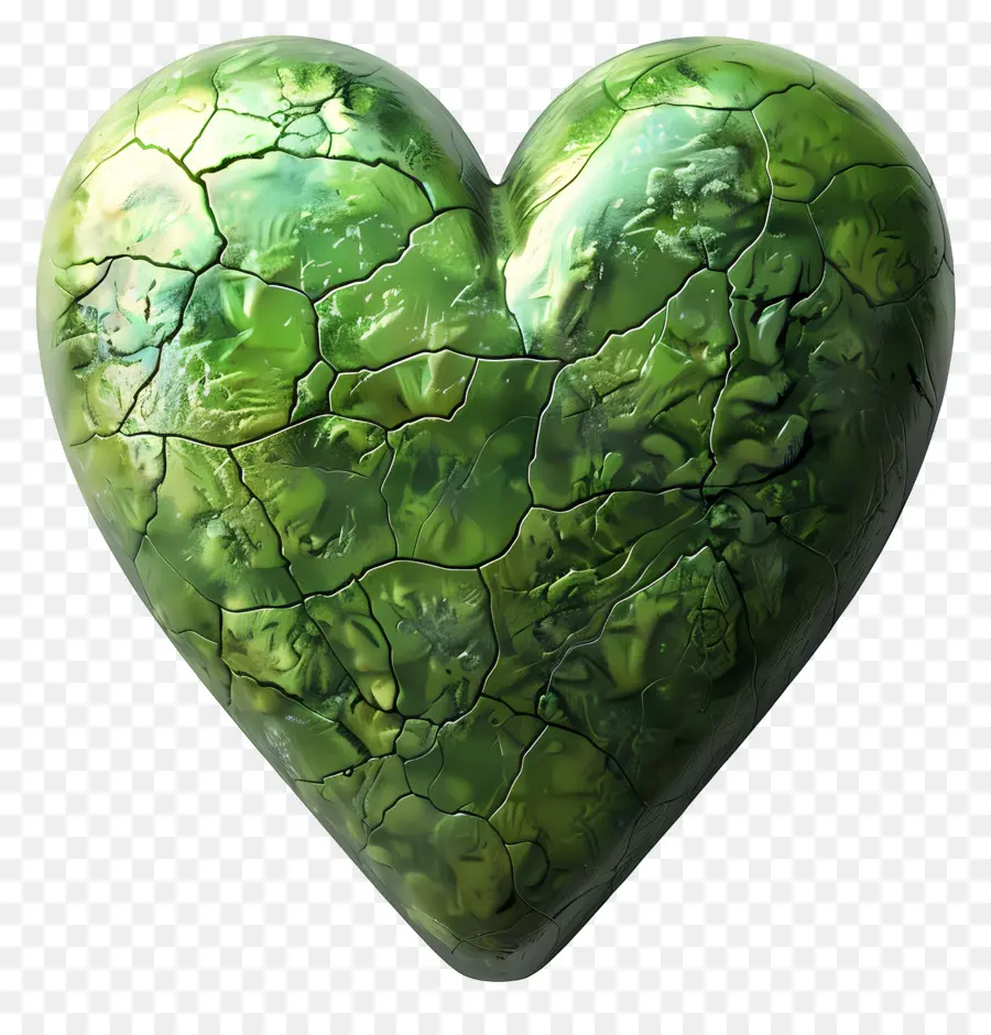 Corazón 3d，Corazon Verde PNG