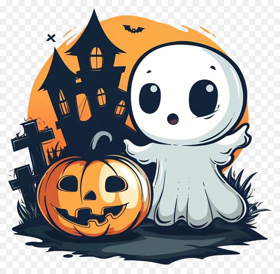 Fantasma De Halloween，Lindo Fantasma PNG