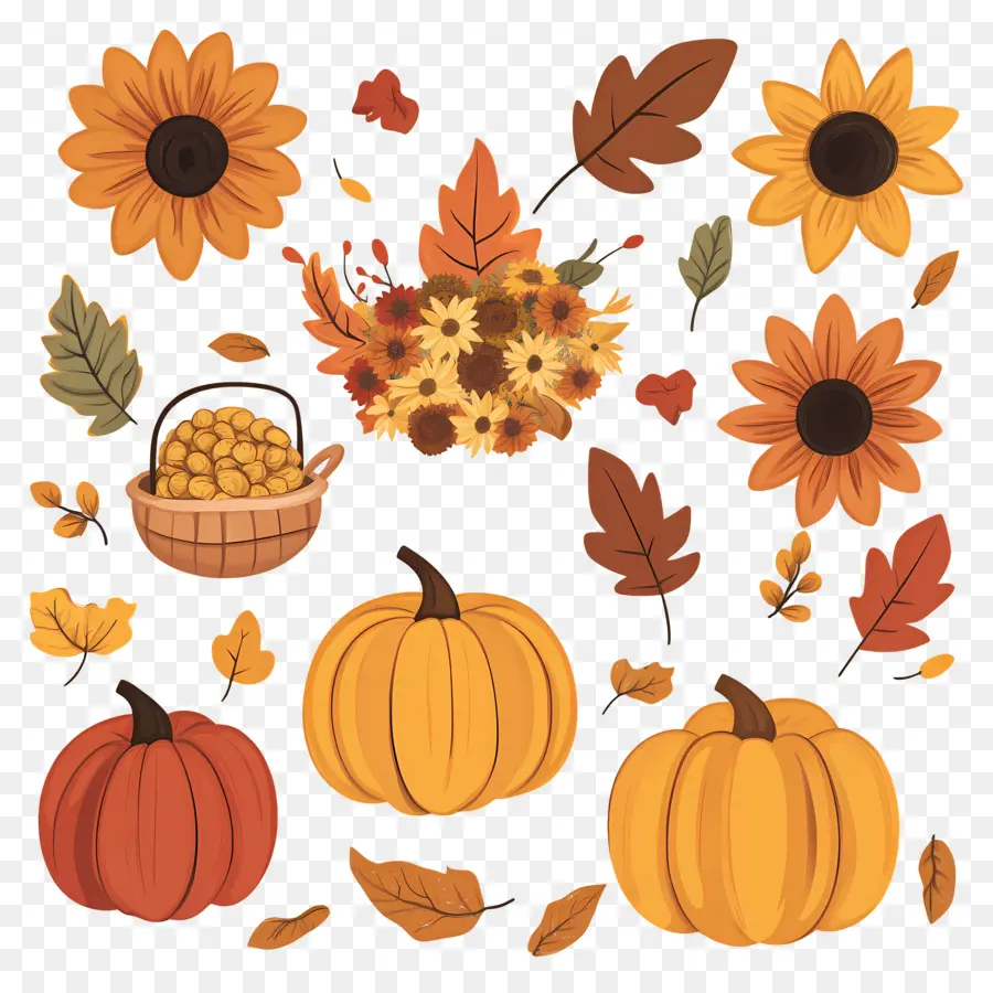 Cosecha De Otoño，Decoraciones De Otoño PNG