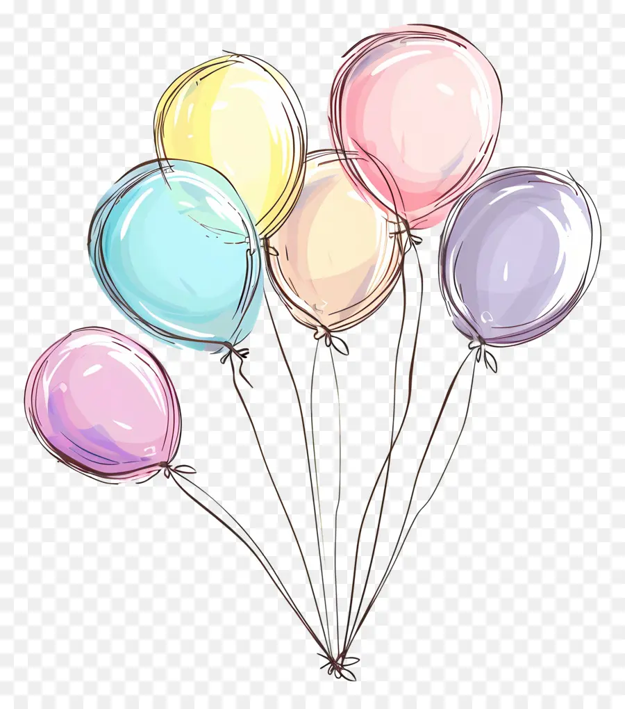 Globos Pastel，Globos PNG