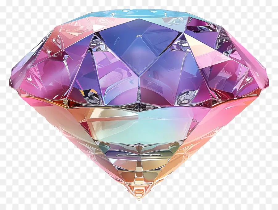 Diamante 3d，Diamante Colorido PNG