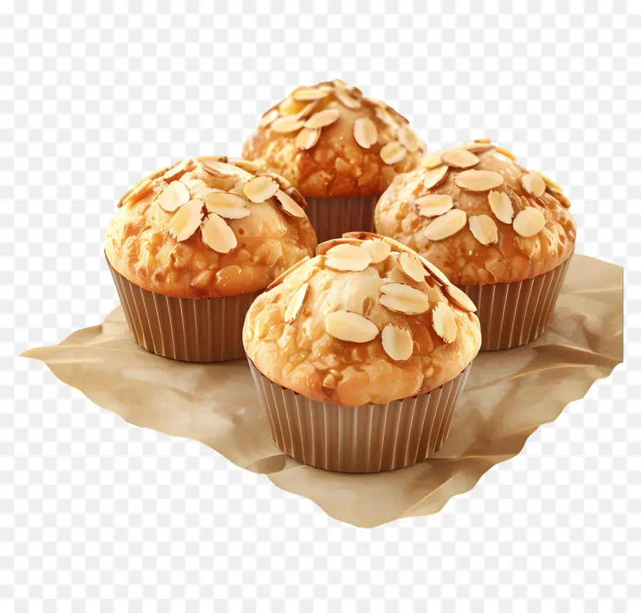 Muffins De Almendras，Magdalenas PNG