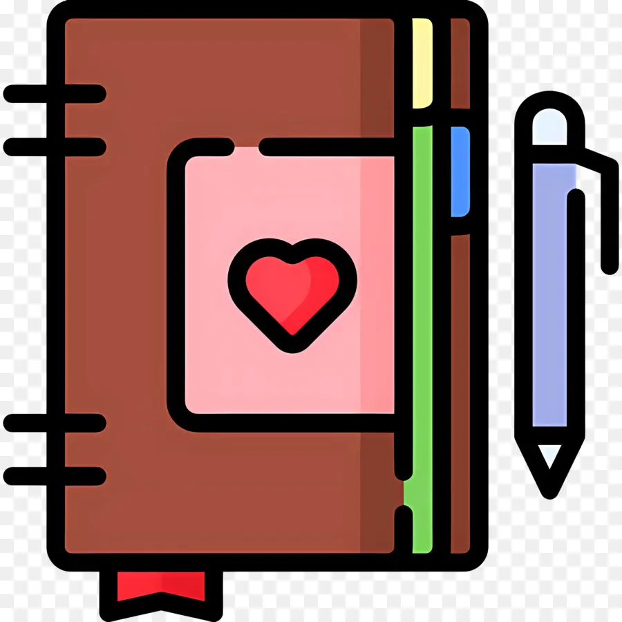 Computadora Portátil，Cuaderno Con Corazón PNG