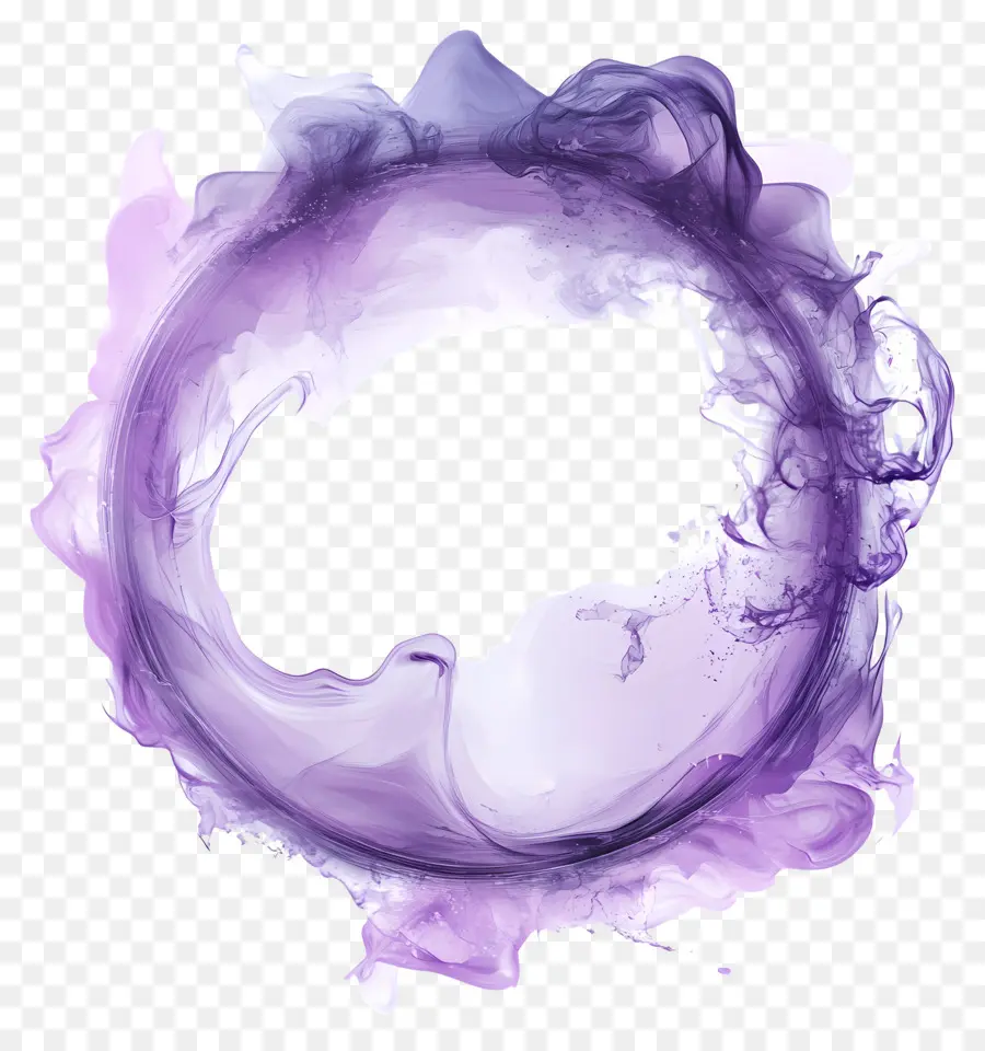 Marco Circular，Anillo De Humo Morado PNG