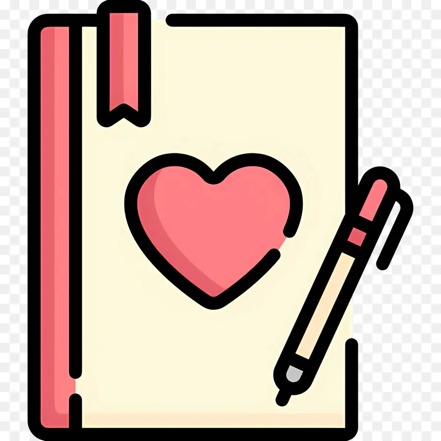 Computadora Portátil，Cuaderno Con Corazón PNG