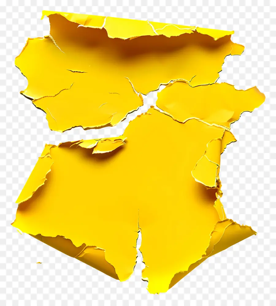 Papel Rasgado Amarillo，Papel Rasgado PNG