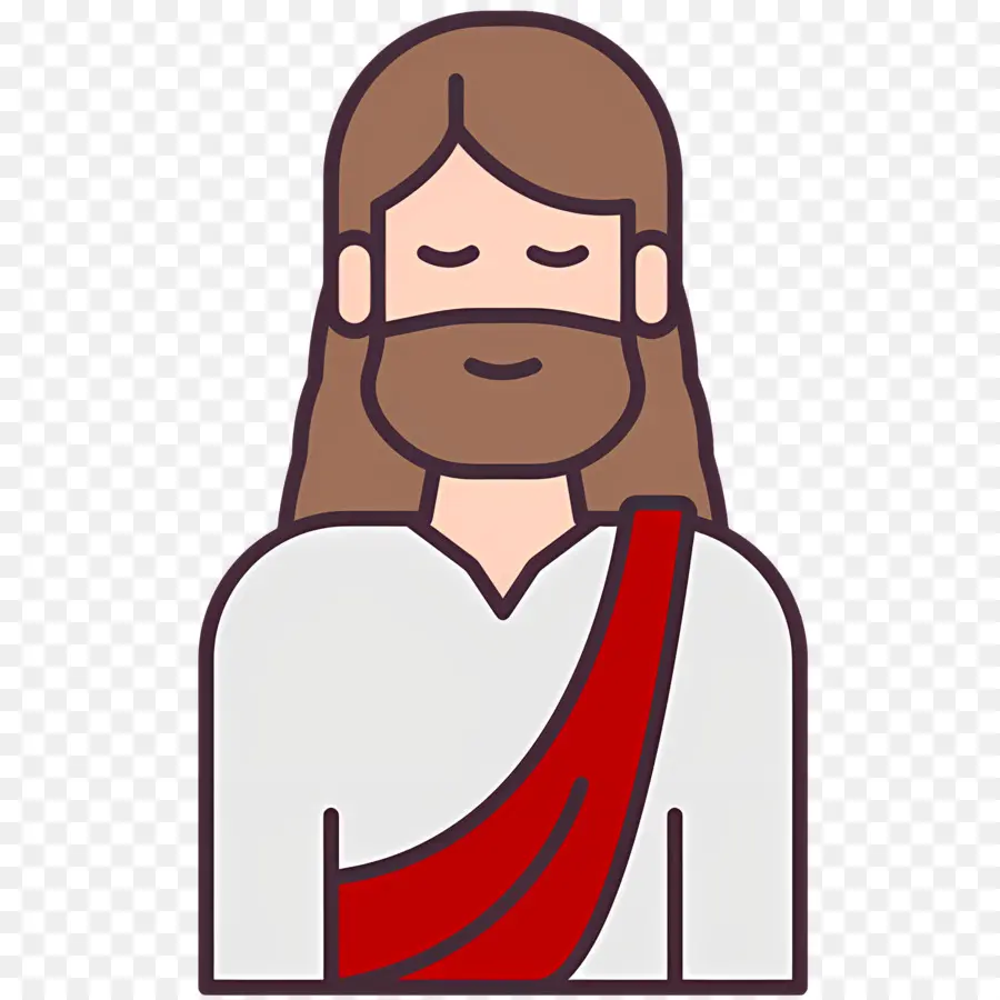 Jesús，Hombre Barbudo PNG