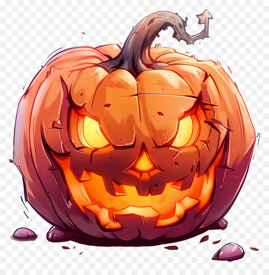 Calabaza De Halloween Animada，Jack O' Lanterns PNG