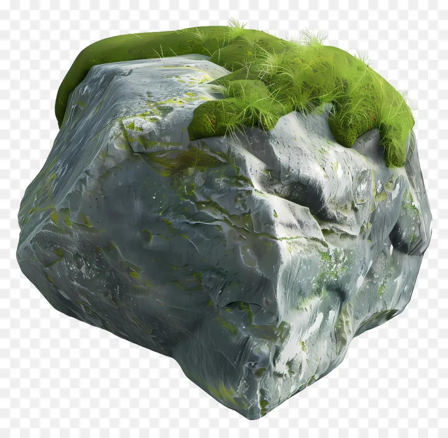 Piedra Cubierta De Musgo，Roca PNG