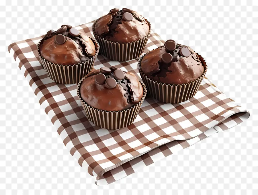 Muffins De Chocolate，Muffins Con Chispas De Chocolate PNG