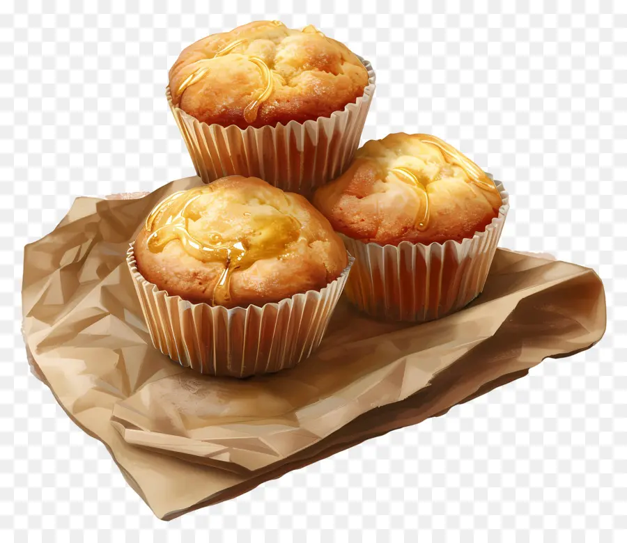 Muffins De Miel，Magdalenas PNG