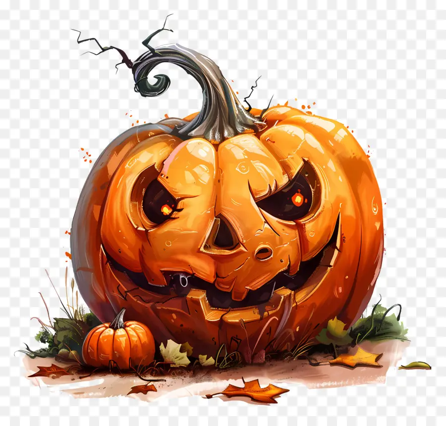 Calabaza De Halloween Animada，Jack O' Lanterns PNG