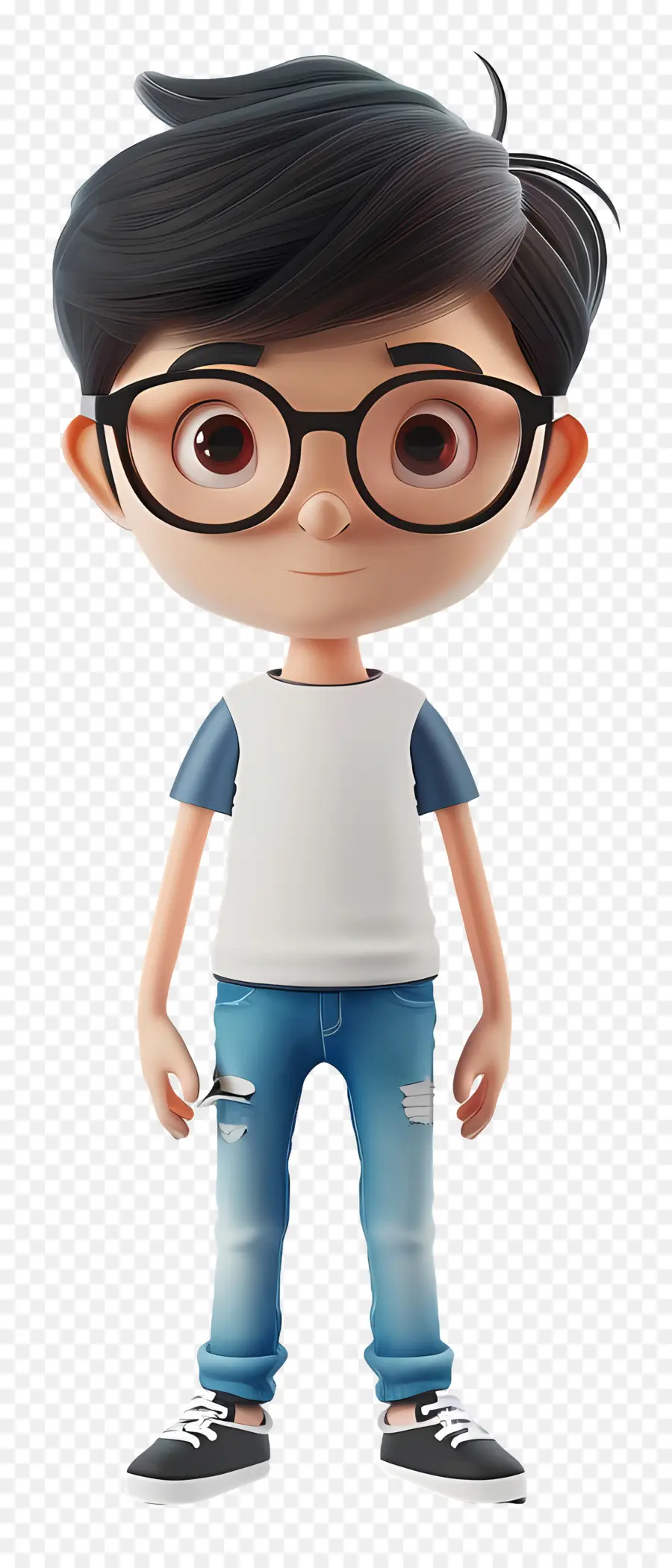 Avatar De Niño 3d，Niño De Dibujos Animados Con Gafas PNG