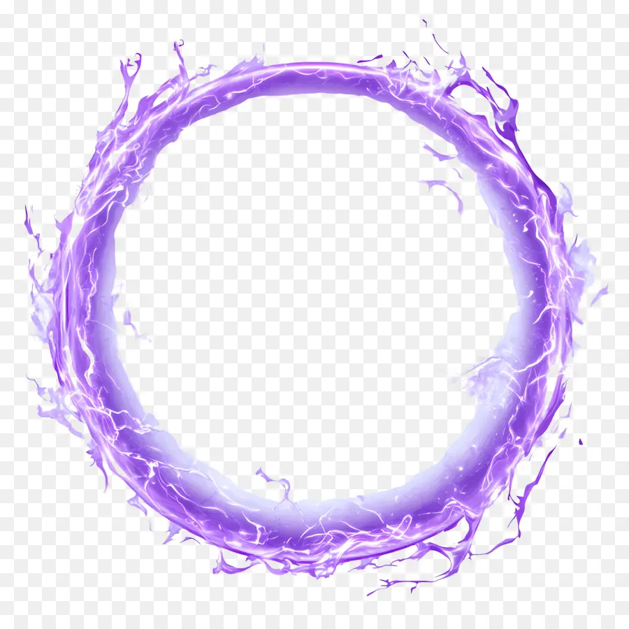 Marco Circular，Anillo De Energía Púrpura PNG