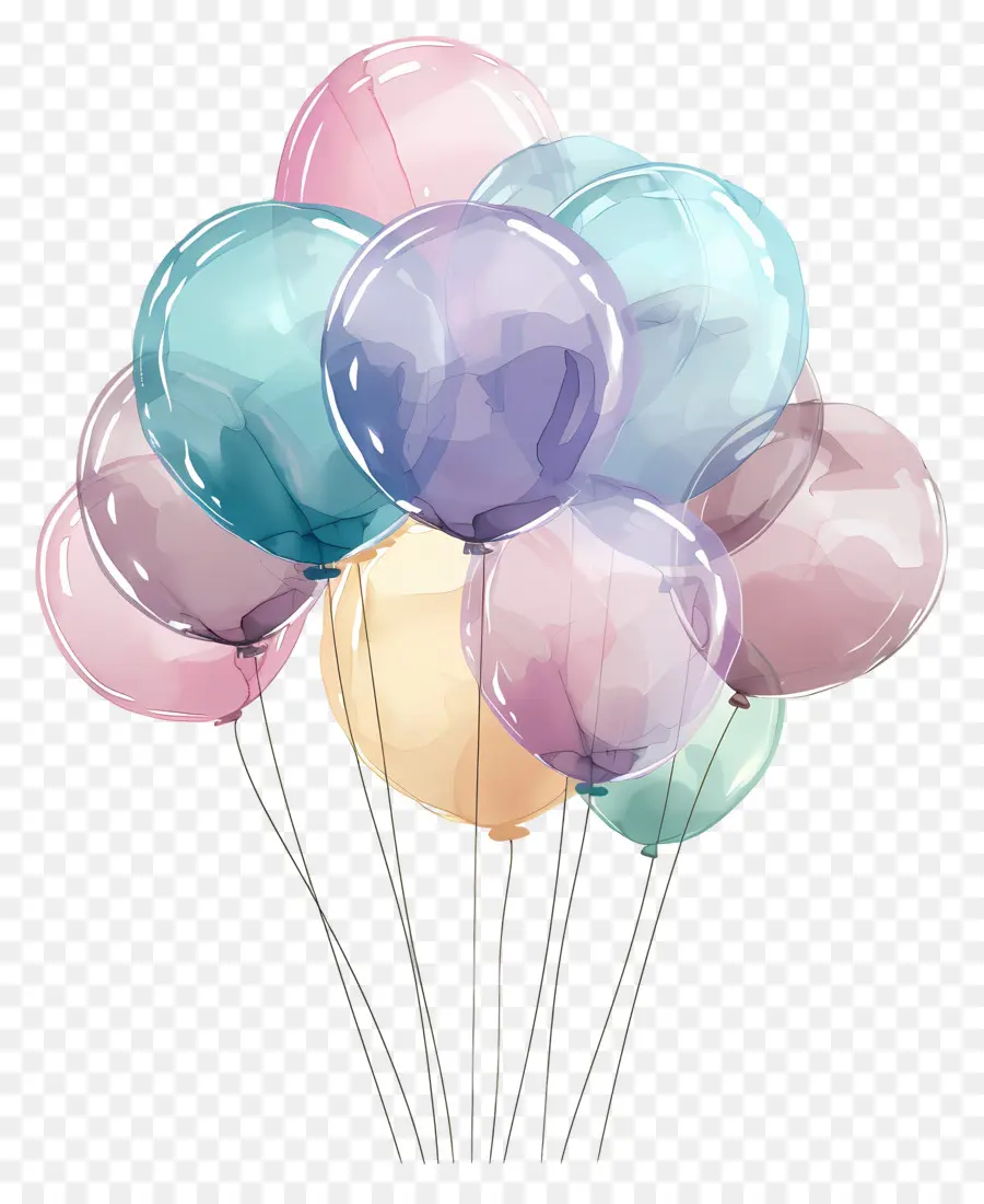 Globos Pastel，Globos PNG