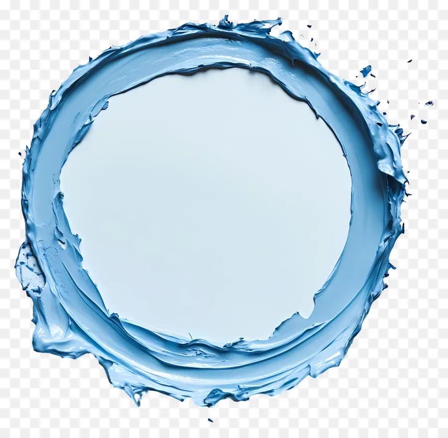 Marco De Círculo Azul，Círculo De Pintura Azul PNG