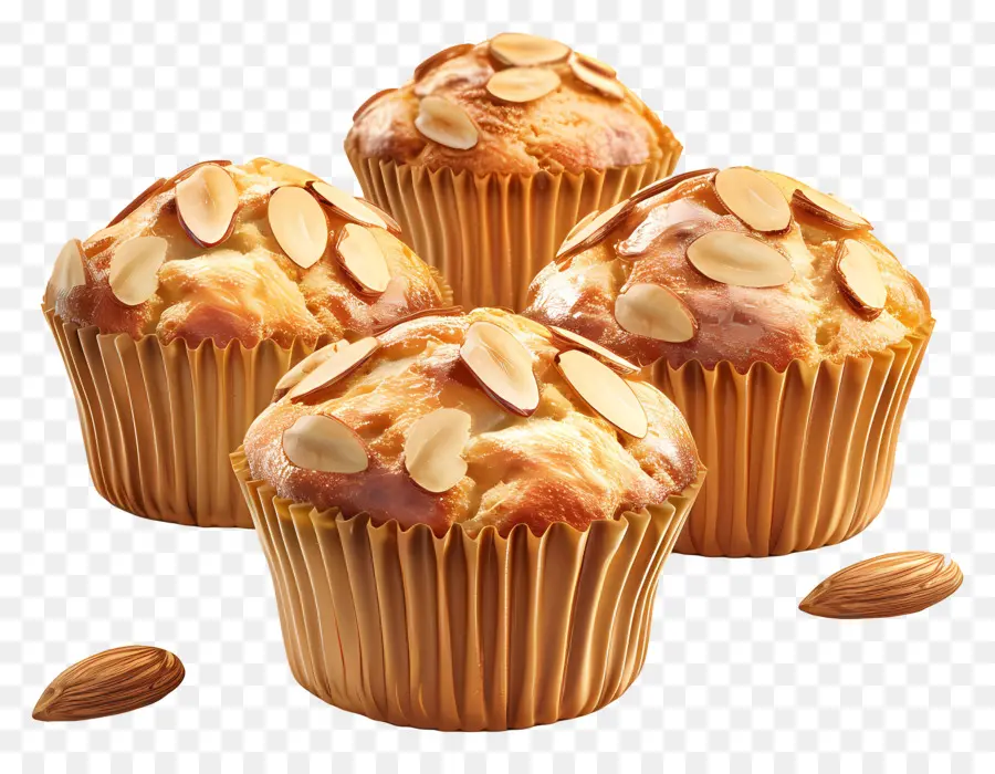 Muffins De Almendras，Magdalenas PNG