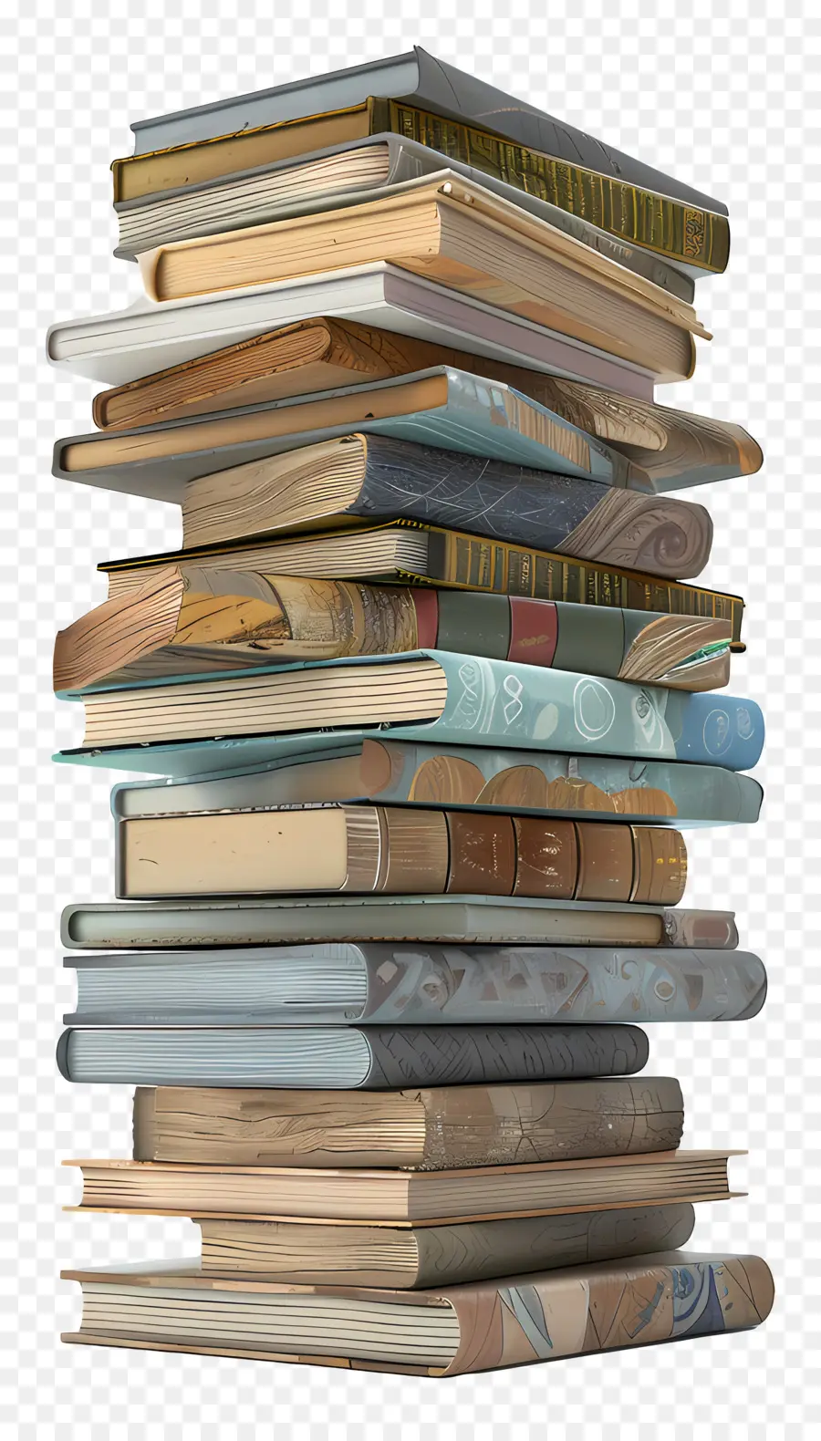 Pila De Libros 3d，Pila De Libros PNG