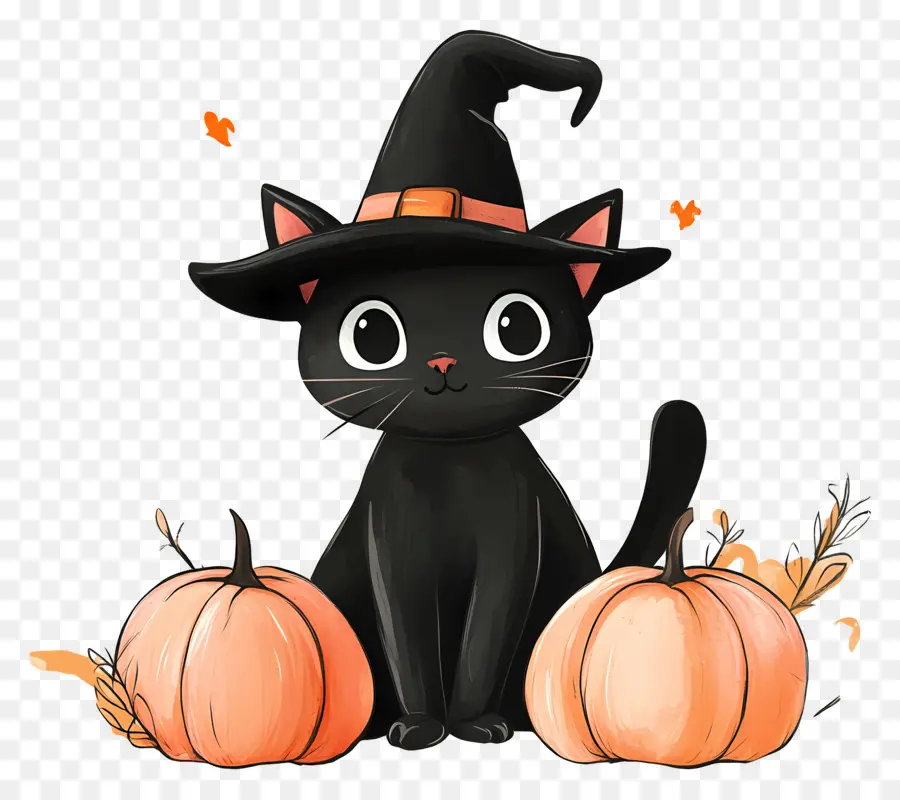 Gato Negro De Halloween，Gato Negro PNG