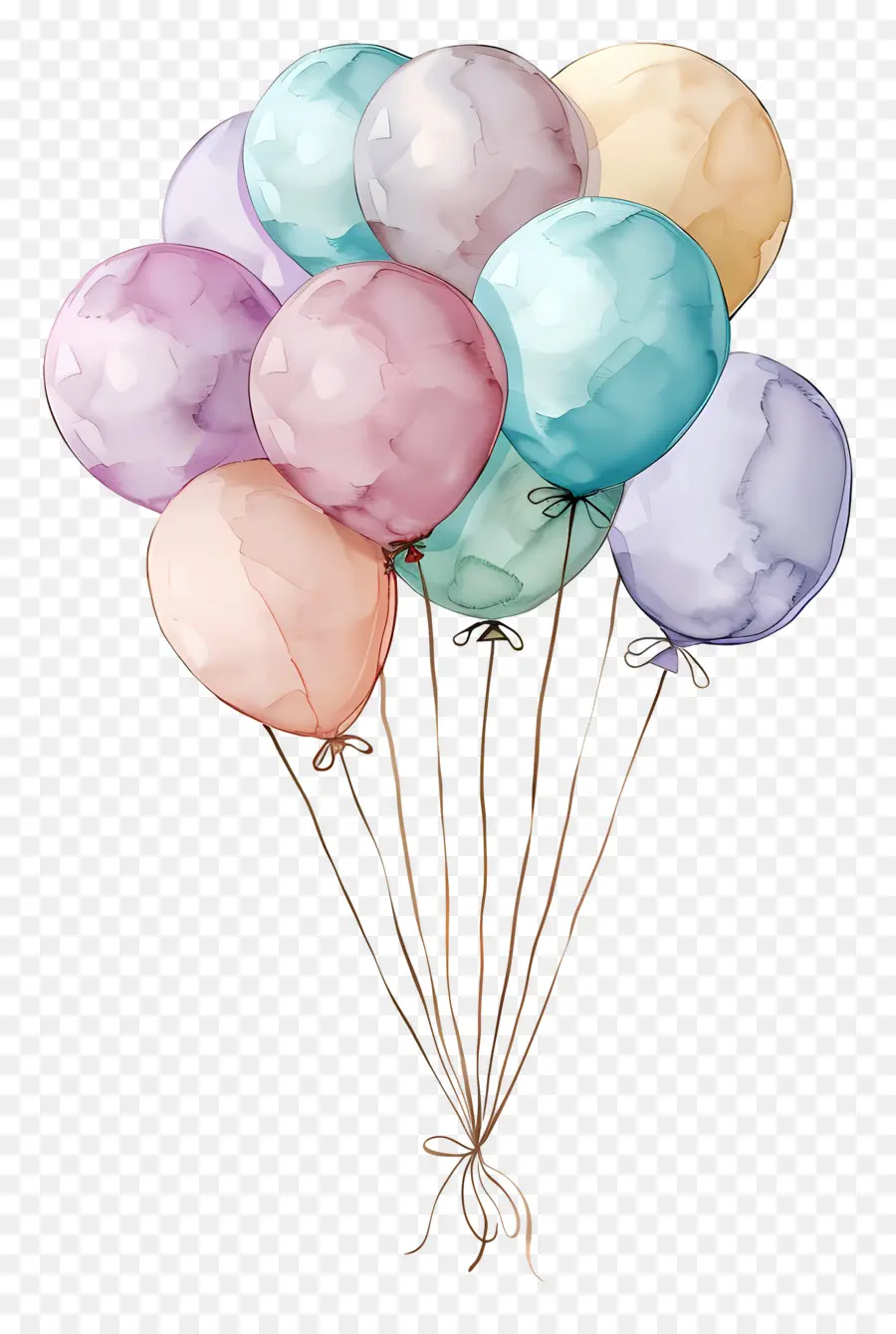 Globos Pastel，Globos Coloridos PNG