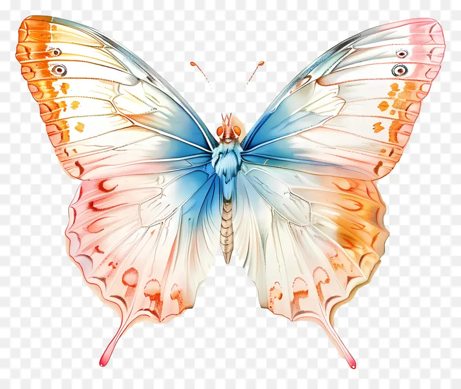 Mariposa Pastel，Mariposa Colorida PNG