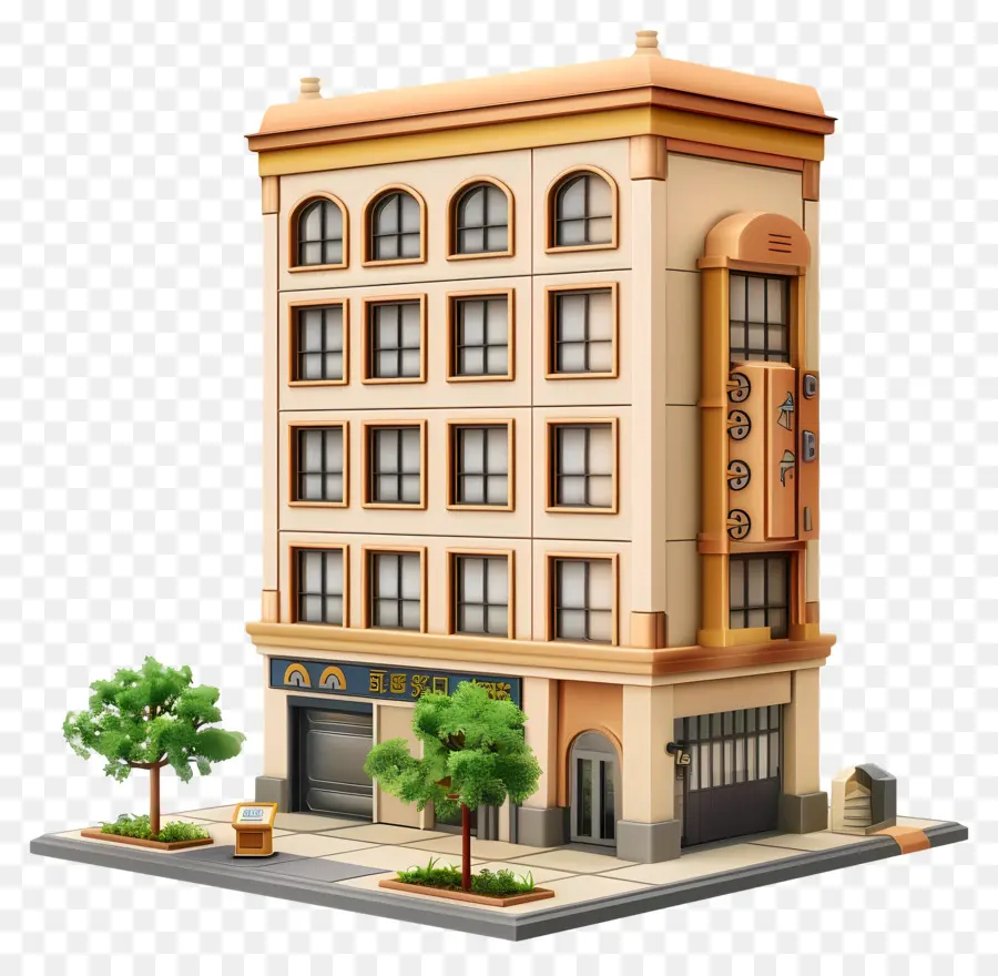 Edificio 3d，Pequeña Y Linda Casa De Garabatos PNG