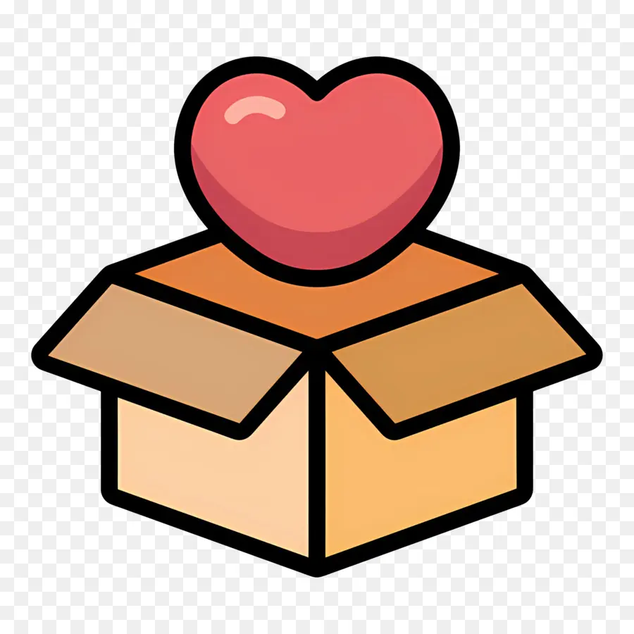 Caja De Donaciones，Caja De Corazón PNG