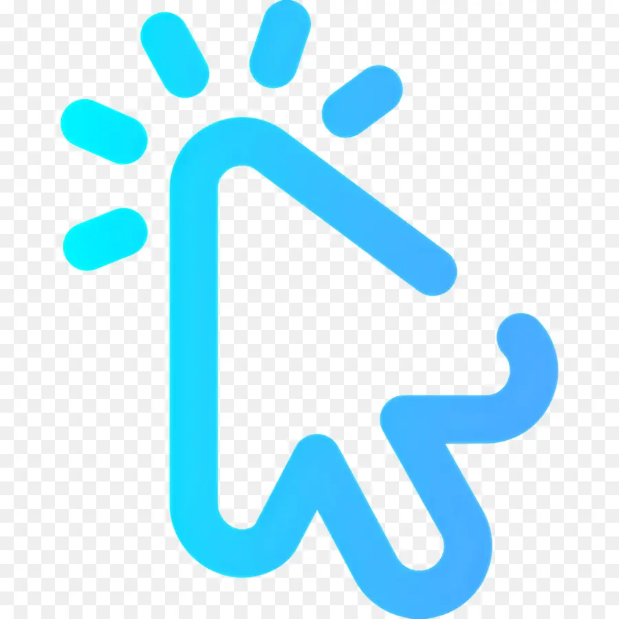 Flecha Del Ratón，Icono De Clic Azul PNG