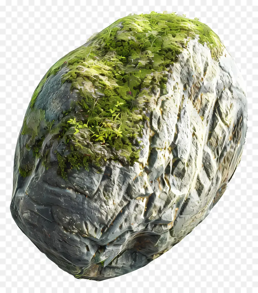 Piedra Cubierta De Musgo，Roca PNG