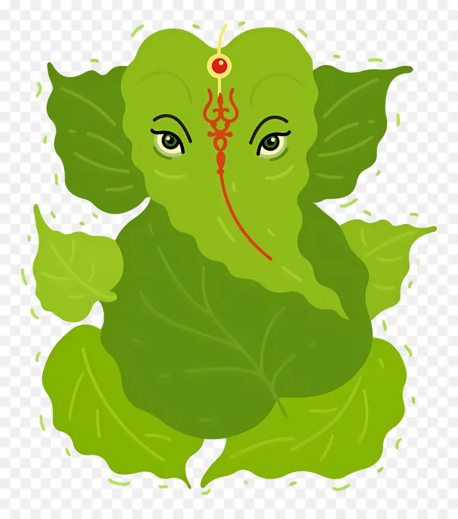 Ganesh Chaturthi，Ganesha Verde PNG